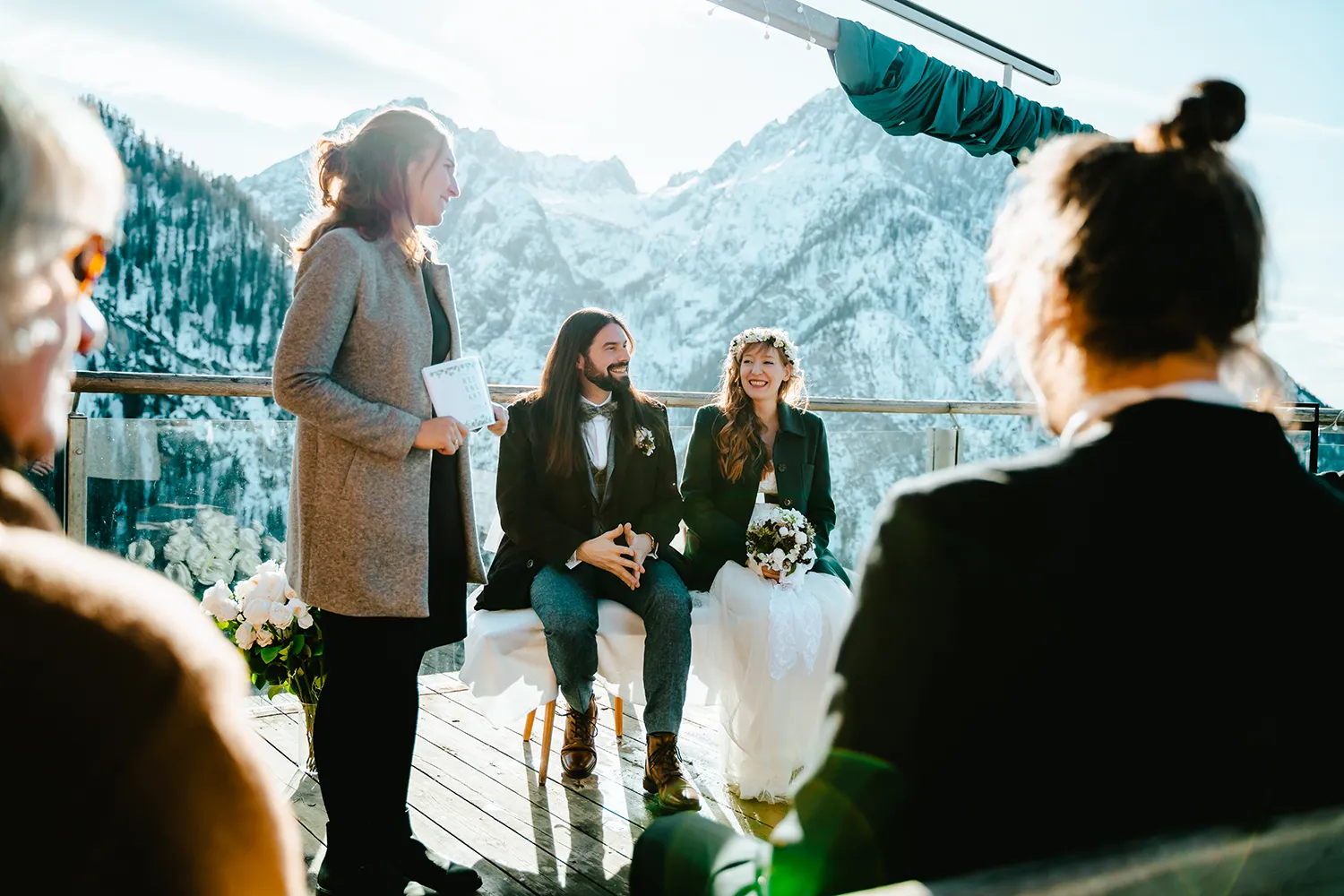 Hochzeit Dolomitenhütte Osttirol - Hochzeitsfotograf Osttirol Dolomitenhütte - Hochzeit Dolomiten - Fotograf Lienz - Heiraten Lienz - Hochzeitslocation in den Bergen Winter